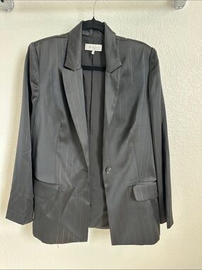 Wayf Black Pinstripe Blazer